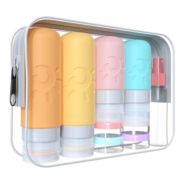 Botellas de viaje Zafit de silicona aprobadas por la TSA, paquete de 18