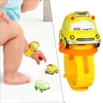 thumbnail image 3 of Reloj analógico para coche pequeño Zulema juguete hacia atrás amarillo, 3 of 5