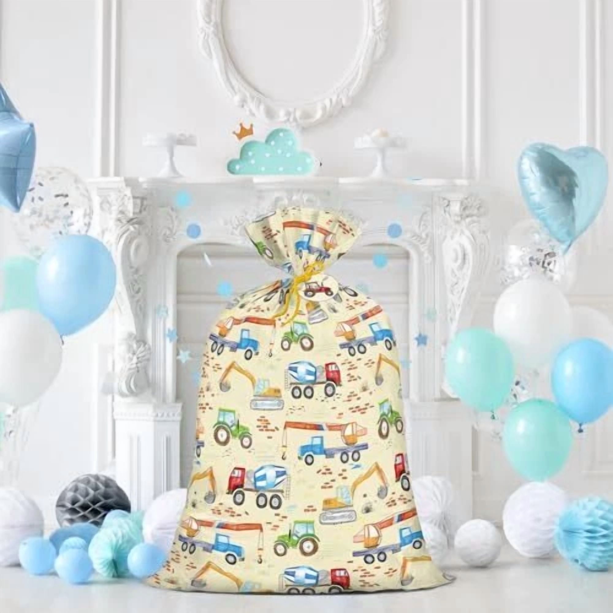 BUTTERFLY- Extra Large Plastic Gift Bag, Children'S Cartoon Car Excavator Gift Bag,