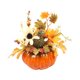 thumbnail image 1 of 3 calabazas artificiales para decoración, mini calabazas falsas con girasoles artificiales, hojas de arce, bayas para decoración del hogar, 1 of 5