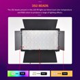 thumbnail image 4 of Nishore Photography Lamp,36w Led Panel Dimmable /np Series With Metal Barndoors Powered With Metal /np Series Battery 3200k-5600k Dimmable /np Metal Barndoors Remote Panel 352pcs Led Eryue, 4 of 7