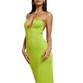 thumbnail image 3 of Coduop Women Spaghetti Strap Maxi Dress Sleeveless Bodycon Long Cocktail Dress, 3 of 6