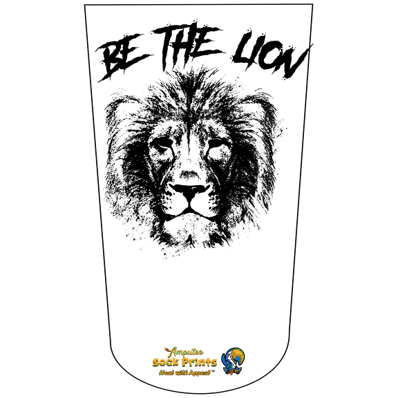 Amputee Sock "Be the lion V1" 3PLY Residual Wound, Over Shrinker Sock