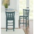 thumbnail image 3 of Linon Neville 24" Mid Back Counter Stools, Set of 2, Hunter Green, 3 of 14