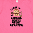 thumbnail image 4 of Inktastic Monkey I Love Hanging out with My Great Grandpa Boys or Girls Baby T-Shirt, 4 of 5