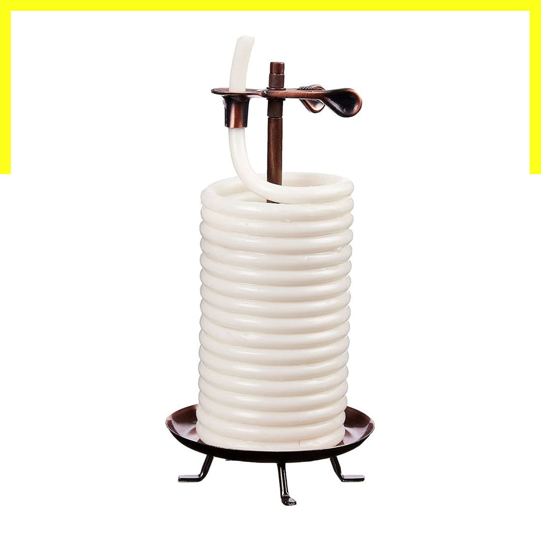 Eclipse Candle by the Hour - 80-Hour Beeswax Coil Candle with Cotton Wick - Vanilla Scent - White Beehive Design
