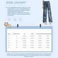 thumbnail image 6 of Alvivi Teens Girls Wide Leg Jeans Elastic Waist Denim Pants Distressed Trousers with Pockets Blue 13-15, 6 of 6