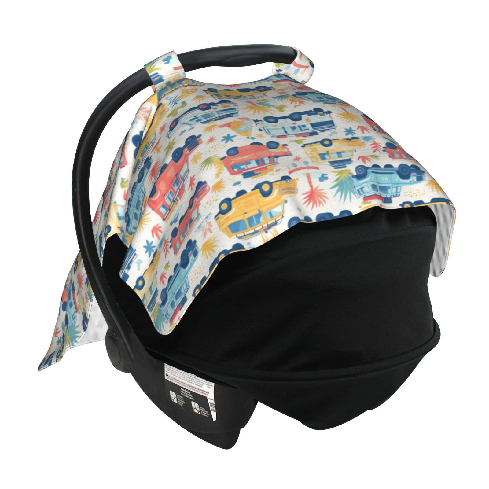 Car Seat Cover Baby - cartoon travel RV SUV Breathable Infant Car Seat Cover for Baby Carseat, Lightweight Comfort Baby Essentials Must Haves Newborn Stuff for Girl Boy
