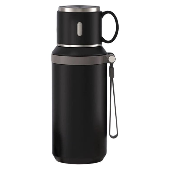 2 In 1 Stainless Steel Vacuum Insulated Bottle with Lidded Cup, Insulated Tumblers with Handles, 316 Stainless Steel Water Bottle, Keeps Drinks Hot & Cold for Travel