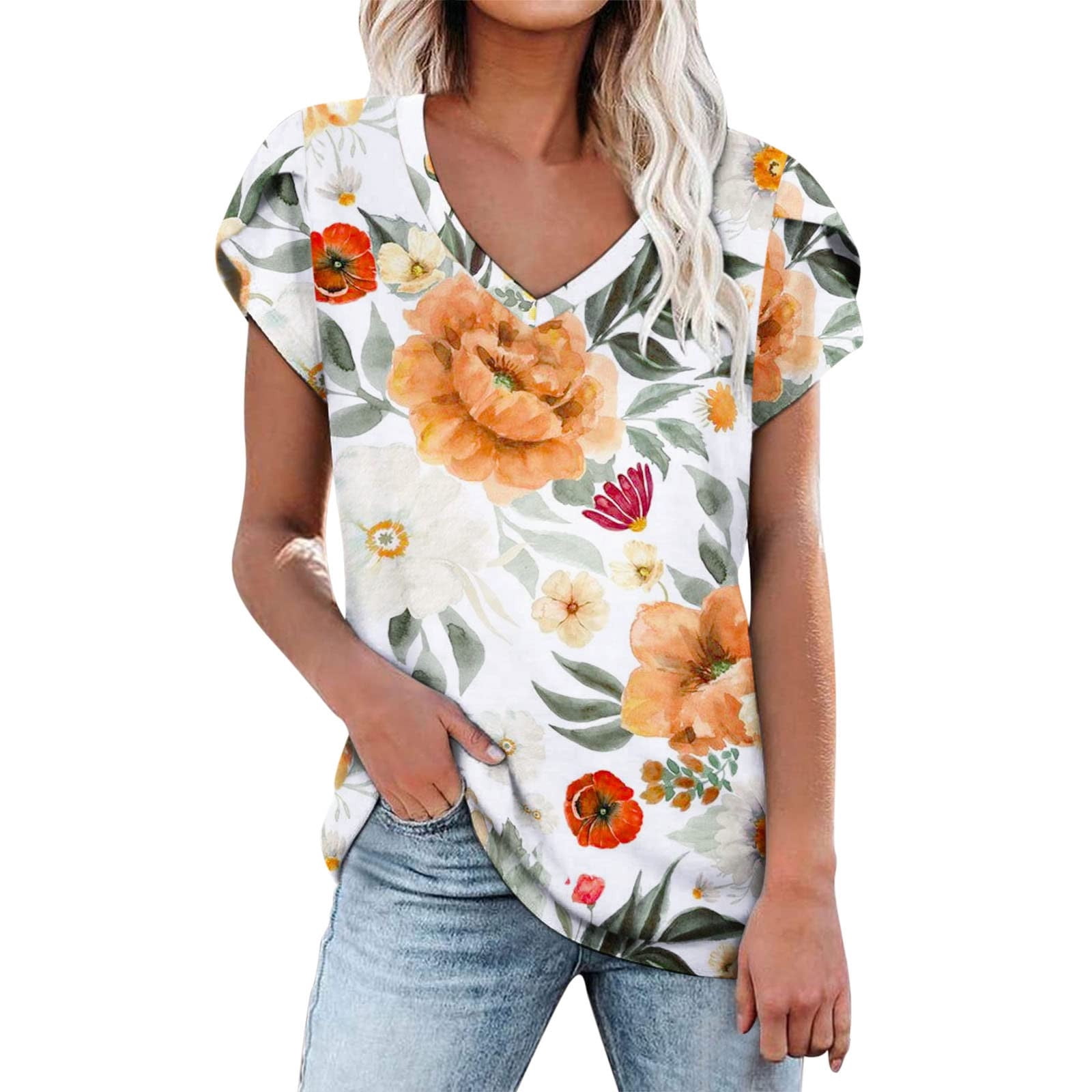 USSUMA Summer Tops for Women Trendy 