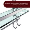 thumbnail image 5 of Vdomus Silver Glass Bathroom Wall Organizer Shelf w/Towel Bar, 15.2x5"", 5 of 7