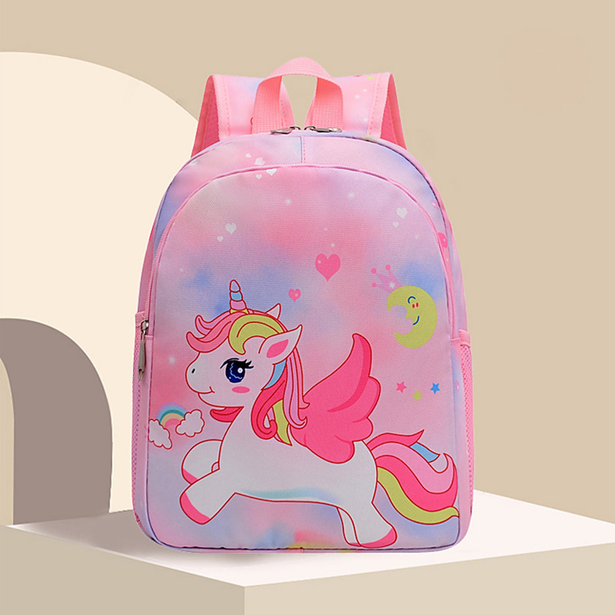 Pudcoco Girls School Backpack 10.2Inch Cartoon Unicorn Mermaid Large Bag for Gifts Walmart