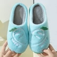 thumbnail image 2 of Gvdentm Girl Slippers Cute Plush Slippers Toddler Boys Girls Warm Animal House Slippers Boots Kids Fuzzy Winter Indoor Bedroom Household Home Shoes(Blue,3), 2 of 5