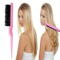 thumbnail image 4 of Hair styling comb set: five-piece set, three-piece set, pointed comb, selective dyeing comb, three-row detangling comb, eyebrow brush, fine hair brush, hair pulling needle., 4 of 11