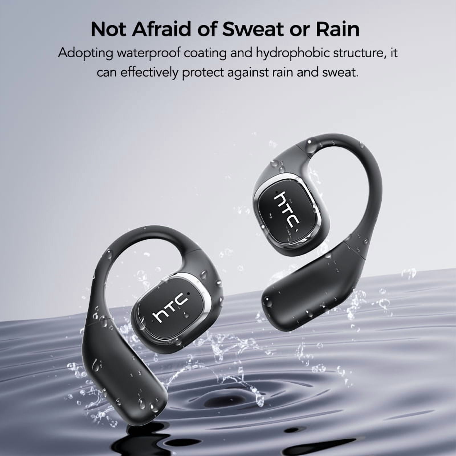 HTC NE11 Translation Bluetooth Earbuds with LED Touchscree Open Ear Earphones for Sports HD Stereo Sound Waterproof IPX5