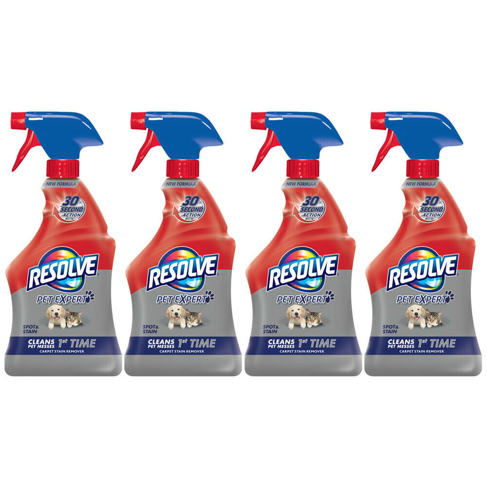 Resolve Pet Stain Remover Carpet Cleaner 22 Oz Pack Of 4 Walmart