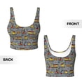 thumbnail image 5 of Lsque Modern Excavator Printed Women'S Sports Bra, Compression, Moisture Wicking, High-Impact Sports Bra For Women,Supportive sports bra-X-Large, 5 of 9