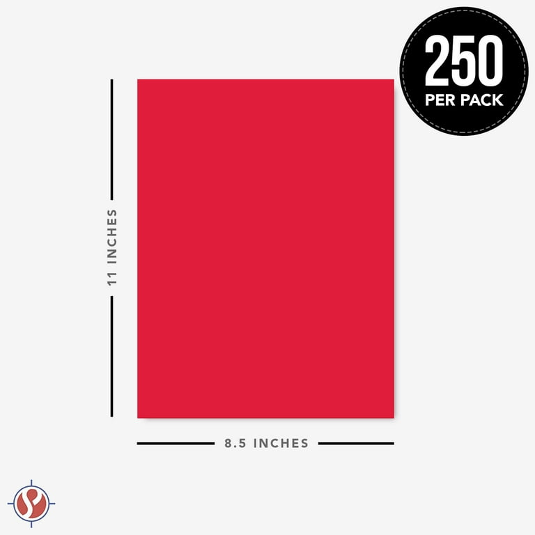 Bright Color Cardstock Paper, 65lb. 8.5 x 11-250 Sheets (Blue)