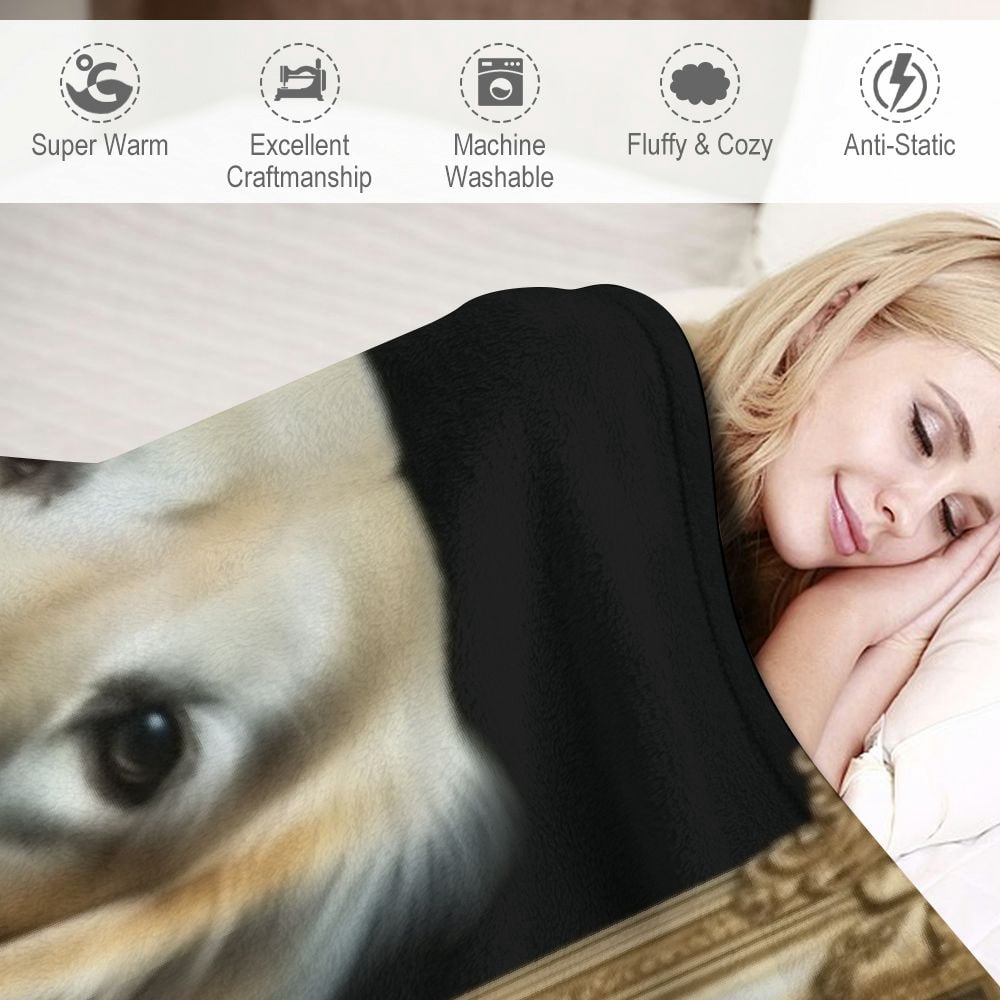 BCIIG Golden Retriever ​Blanket - Fleece Throw Blanket for Couch Super Soft Cozy Bed Blanket Lightweight Plush Fuzzy lap Blankets and Throws for Sofa, , Gift for Dog Lover 50x60in