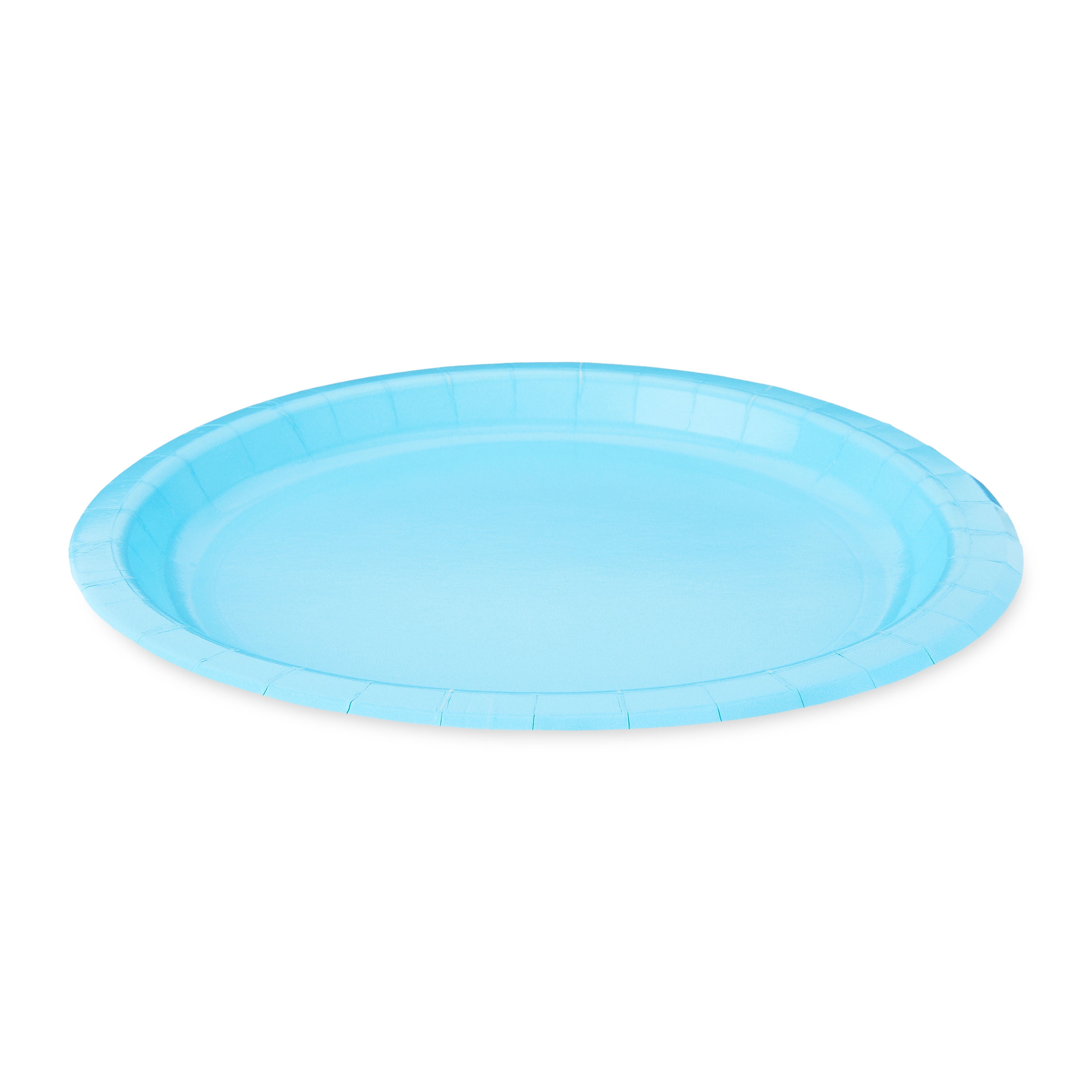 (6 pack) Disposable Paper Plates, 9", Powder Blue, 20 Pieces, by Way To Celebrate