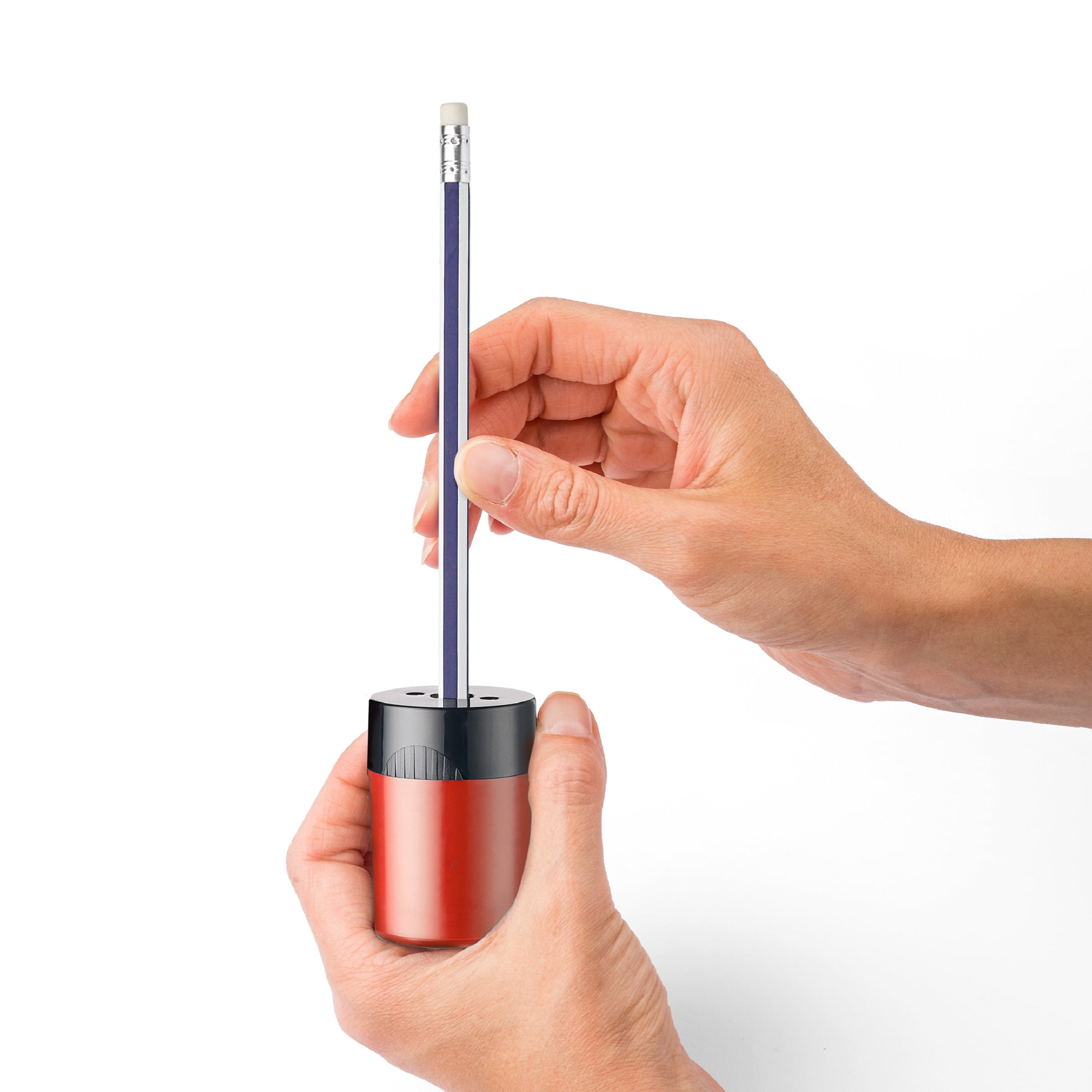 Staedtler Manual Metal Pencil Sharpener with 1 Hole, Red