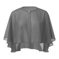 thumbnail image 4 of AWZXDE Women's Solid Color Sheer Chiffon Open-Front Cardigan Lightweight Layering Cover-Up for Spring Summer, Elegant Sleeveless Kimono Wrap GY2,A, 4 of 4