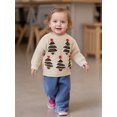 thumbnail image 4 of Miaouyo Infant Baby Boys Girls Christmas Sweater 0 3 6 9 12 18 Months Tree/Santa Hat Embroidery Long Sleeve Crew Neck Chunky Knitwear, 4 of 9