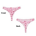 thumbnail image 3 of Balery Pink bows Tangas de Algodón para Mujer con Estampado – Ropa Interior Sexy, Transpirable, G-string-Small, 3 of 6