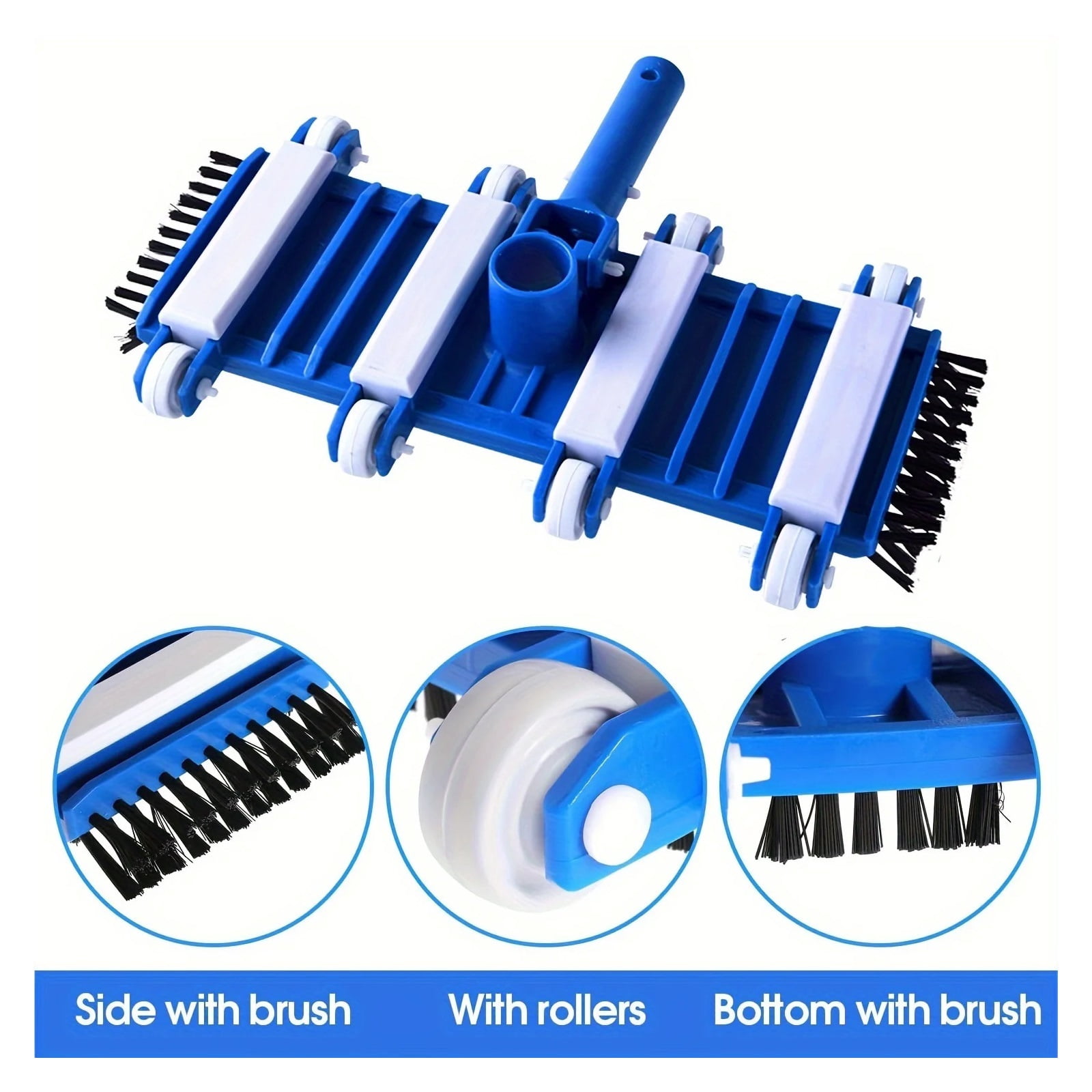 Swimming Pool Vacuum Head with Brush Suction Cleaning Vacuum Brush Pool Cleaning Tool Accessories