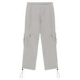 thumbnail image 6 of Boys Cargo Joggers Drawstring Jogging Pants Kids Elastic Waist Trousers 5-6 Years, 6 of 7