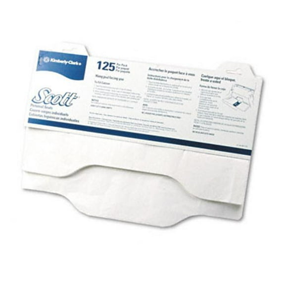 KIMBERLY-CLARK PROFESSIONAL* Sanitary- Flushable- White Toilet Seat Covers- 18 x 15- 125/Pack