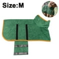 thumbnail image 2 of Dog Bathrobe Towel - Microfibre Fast Drying Super Absorbent Pet Dog Cat Bath Robe Towel,Soft-Green&Medium, 2 of 5