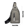 thumbnail image 3 of Qwtwty Shoulder Bag Vertical Zipper Men's Chest Bag Outdoor Sports Running Chest Bag Leisure Waterproof Messenger Bag, 3 of 6