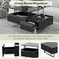 thumbnail image 5 of Tensun Black Lift Top Coffee Table - 45 Inch Contemporary Center Table with Drawer and Metal Frame Legs, High-Gloss Surface, Ideal for Living Room, 5 of 5
