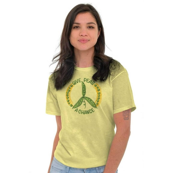 Give Peas A Chance Home Hobby Gardener Women's Graphic T Shirt Tees Brisco Brands S