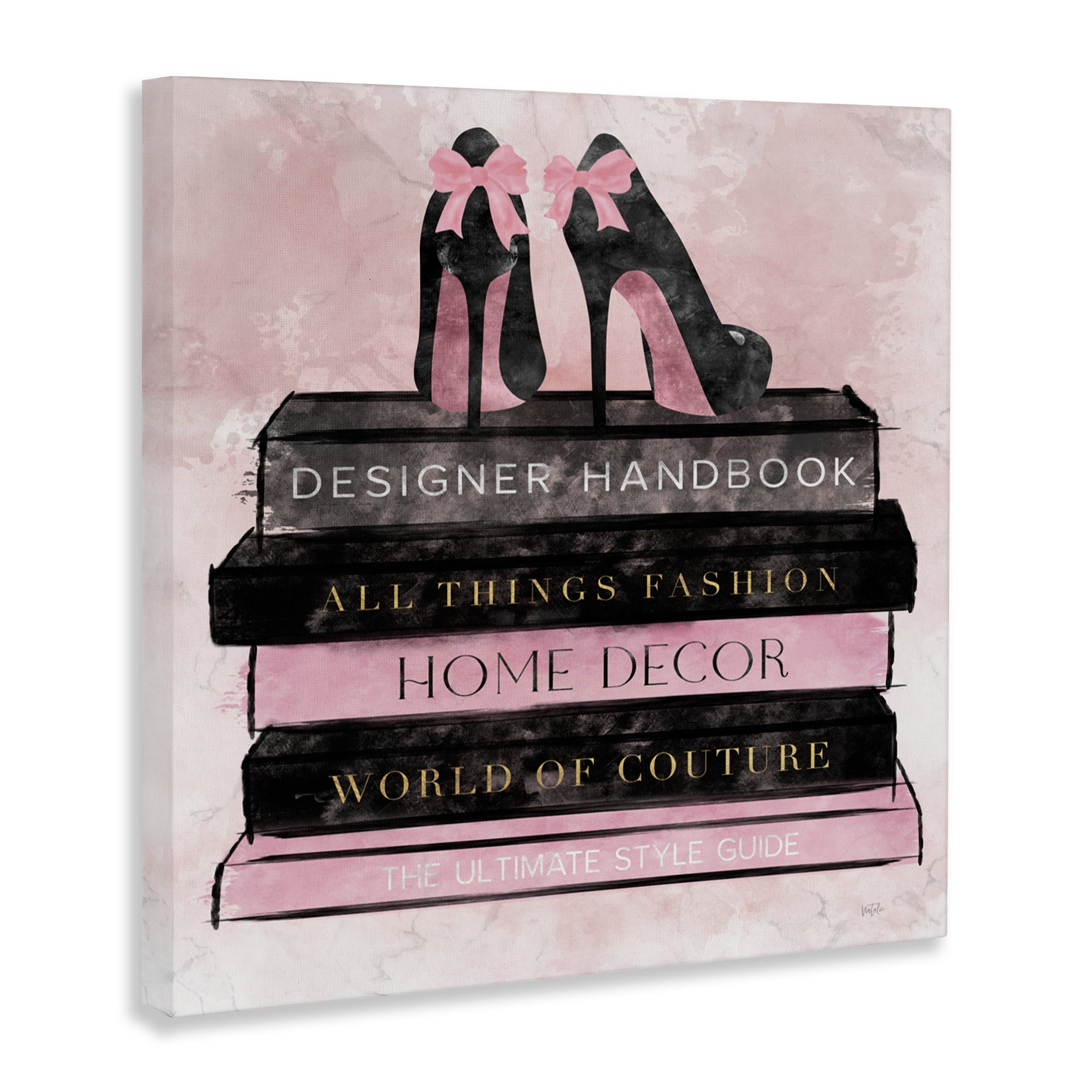 Stupell Industries All Things Fashion Book Stack Canvas Wall Art, design by Natalie Carpentieri