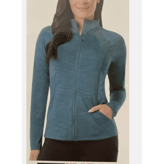 32 Degrees Heat Women’s Full zip Active Jacket, Green, Medium