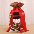 thumbnail image 3 of 3PCS Christmas Santa Sack Drawstring Treat Bags for Holiday Party Decorations, 3 of 7