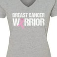 thumbnail image 4 of Inktastic Breast Cancer Warrior Women's V-Neck T-Shirt, 4 of 5