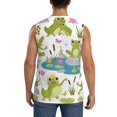 thumbnail image 4 of KLL Cartoon Frogs Print Workout Tank Tops Gym Sleeveless Fitness Muscle Tee-3X-Large, 4 of 7