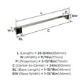 thumbnail image 6 of Amerock Mulholland Brushed Nickel 24 inch (610mm) Towel Bar, 6 of 8