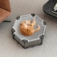thumbnail image 5 of Tresbro Elevated Cat Hammock Bed, Hexagon Raised Cat Swing Bed for Indoor and Outdoor Use with Breathable Fabric & Anti-Slip Block, 20.5'' x 18'' x 9.4'' Pet Chair for Large to Small Kitty Cot, 5 of 10