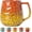 18oz - Orange-Yellow, variant on 18oz Red & Green Kiln-Change Ceramic Coffee Mug, Handcrafted Hammered Texture Ceramic Mug with Handle, Microwave & Dishwasher Safe, for Coffee Lovers, Office Daily Use