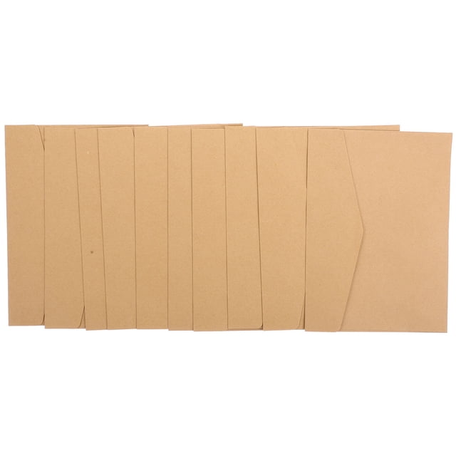 COMPUKAS Lot de 50 Enveloppes pour Invitations de Mariage Papier Kraft Brun Clair Rangement Rectangulaire