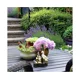 thumbnail image 4 of Adornos para exteriores, decoración de jardín de resina, escultura de animales, decoración de fuente de patio, estatua de familia de patos bañándose (luz solar), 4 of 4