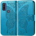 thumbnail image 2 of Compatible with Motorola Moto Edge Plus 2022 Wallet Case for Women, Leather Flip Folio with Kickstand Magnetic and Card Holder Protective Case for Moto Edge Plus 2022 Butterfly Blue SD, 2 of 14