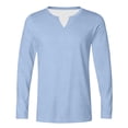 thumbnail image 3 of OGLCCG Men's and Big Men's Long Sleeve Shirts Casual V-Neck Athletic T Shirts Solid Color Basic Stretch Tee Shirts M-5XL, 3 of 5