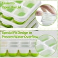 thumbnail image 3 of Ice Cube Trays Set of 4, Silicone Easy-Remove and Flexible 14 Ice Cube Trays with Removable Splash-Proof Lid for Cocktails, Freezers, Stackable Ice Cu, 3 of 5