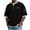 Black, variant on Akiihool Oversized Tee Men Men's T Shirts Short Sleeve Casual V Neck T-Shirt Soft Notch Neck Tee Classic Plain Shirts(Purple,L)