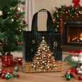 thumbnail image 4 of 1Pack Christmas Gift Bags, Cebalnir Black Medium Reusable Christmas Tote Bags with Handles, Bags Non Woven Gift Bags Bulk for Christmas Holiday Party Favors, 4.3x8.7x9Inch, 4 of 6
